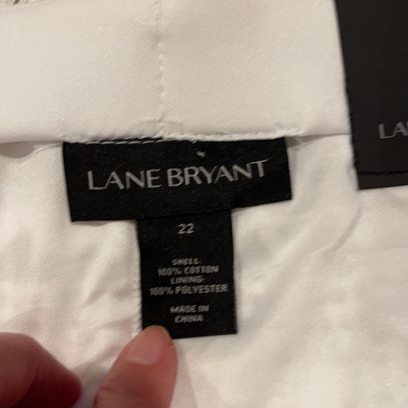 Lane Bryant Crochet Overlay White Cotton Midi Skirt NWT-22 - Picture 7 of 8